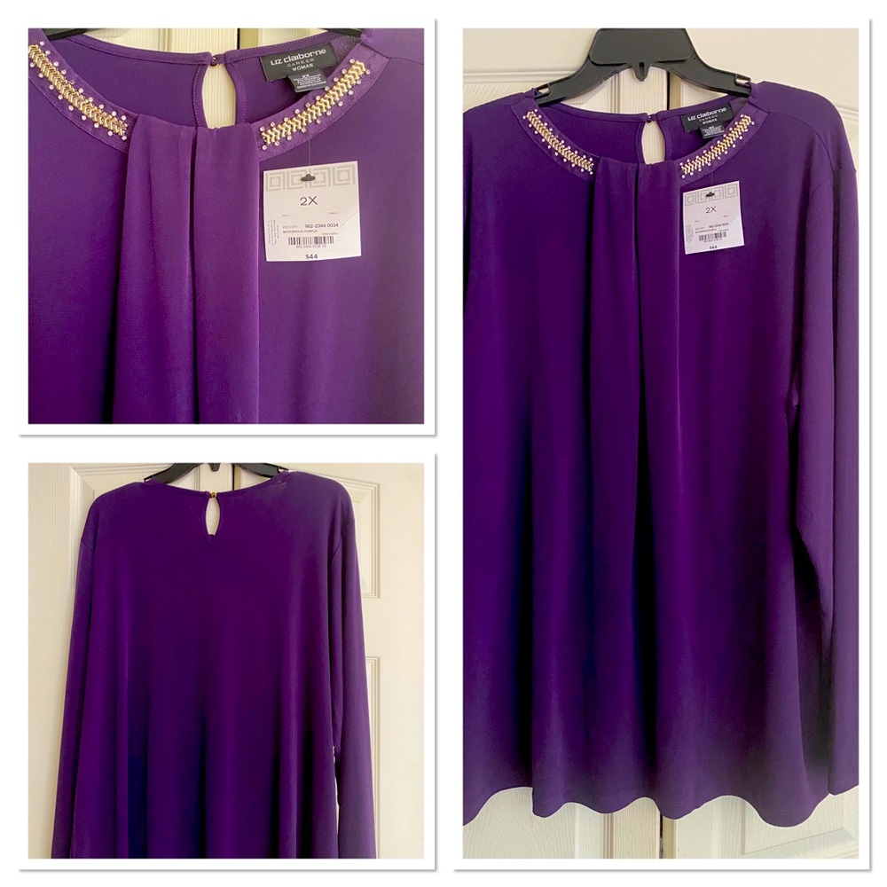 Liz Claiborne NWT Purple top.
